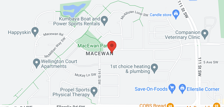 map of 231 MACEWAN RD SW
